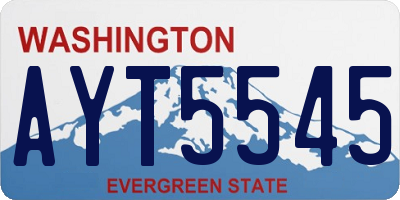 WA license plate AYT5545