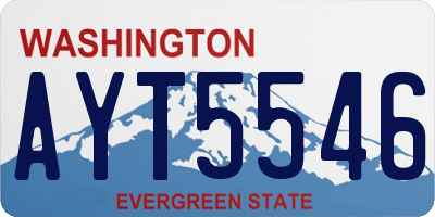WA license plate AYT5546