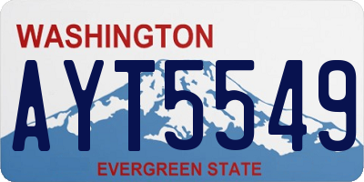 WA license plate AYT5549