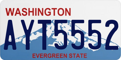 WA license plate AYT5552