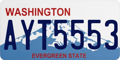 WA license plate AYT5553