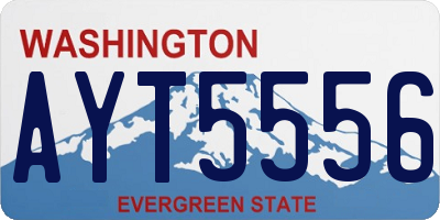 WA license plate AYT5556