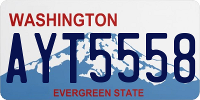 WA license plate AYT5558