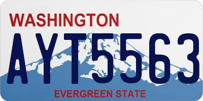 WA license plate AYT5563