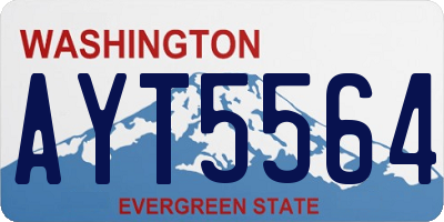 WA license plate AYT5564