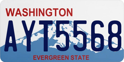 WA license plate AYT5568
