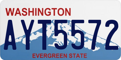 WA license plate AYT5572