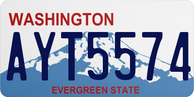 WA license plate AYT5574