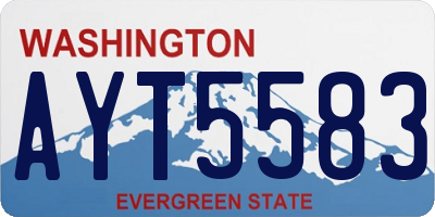 WA license plate AYT5583