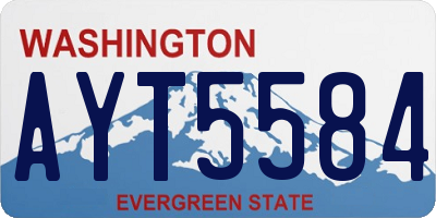 WA license plate AYT5584