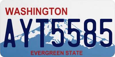 WA license plate AYT5585