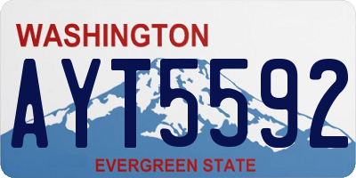 WA license plate AYT5592