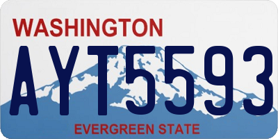 WA license plate AYT5593