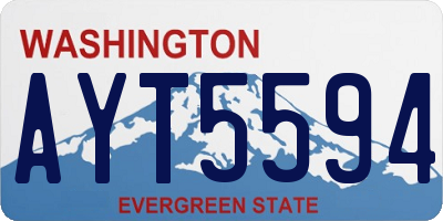 WA license plate AYT5594