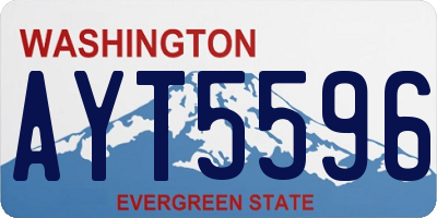 WA license plate AYT5596
