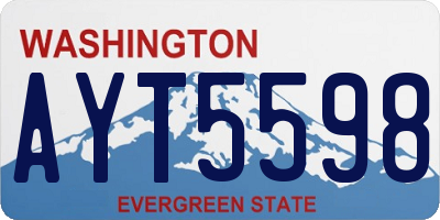 WA license plate AYT5598