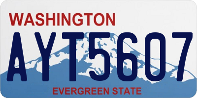 WA license plate AYT5607