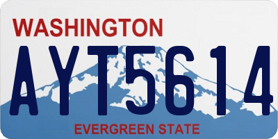 WA license plate AYT5614