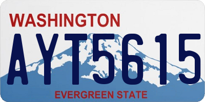 WA license plate AYT5615