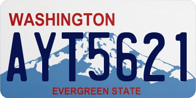WA license plate AYT5621