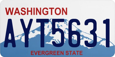 WA license plate AYT5631