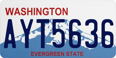 WA license plate AYT5636