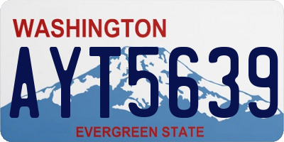 WA license plate AYT5639