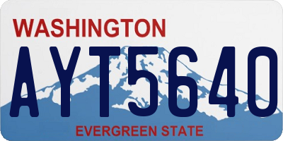 WA license plate AYT5640