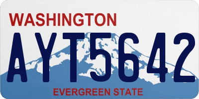 WA license plate AYT5642