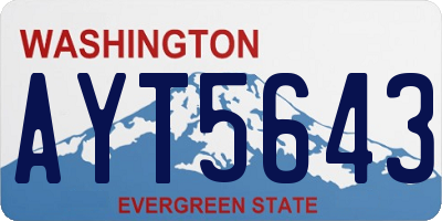 WA license plate AYT5643