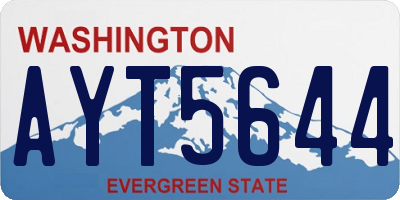 WA license plate AYT5644
