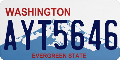 WA license plate AYT5646