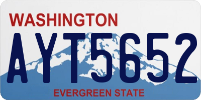 WA license plate AYT5652