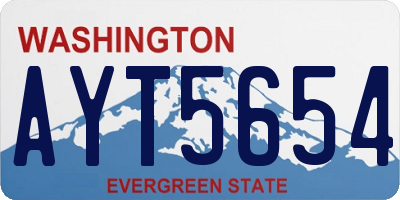 WA license plate AYT5654