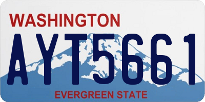 WA license plate AYT5661