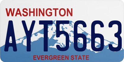WA license plate AYT5663