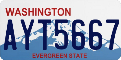 WA license plate AYT5667