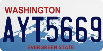 WA license plate AYT5669