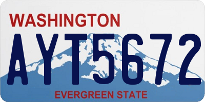 WA license plate AYT5672