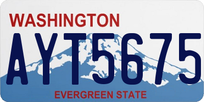 WA license plate AYT5675