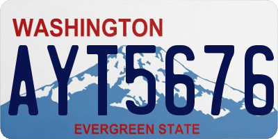 WA license plate AYT5676