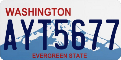 WA license plate AYT5677