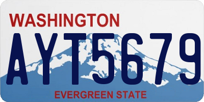 WA license plate AYT5679