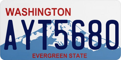 WA license plate AYT5680