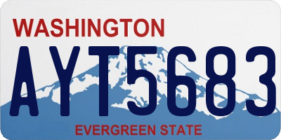 WA license plate AYT5683