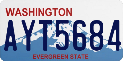 WA license plate AYT5684
