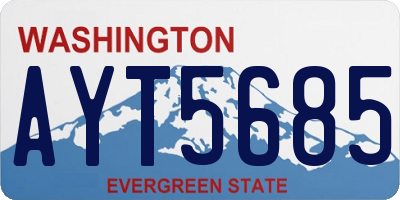 WA license plate AYT5685