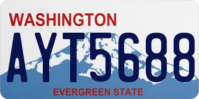 WA license plate AYT5688