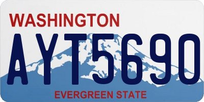 WA license plate AYT5690