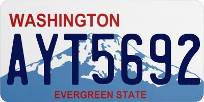 WA license plate AYT5692